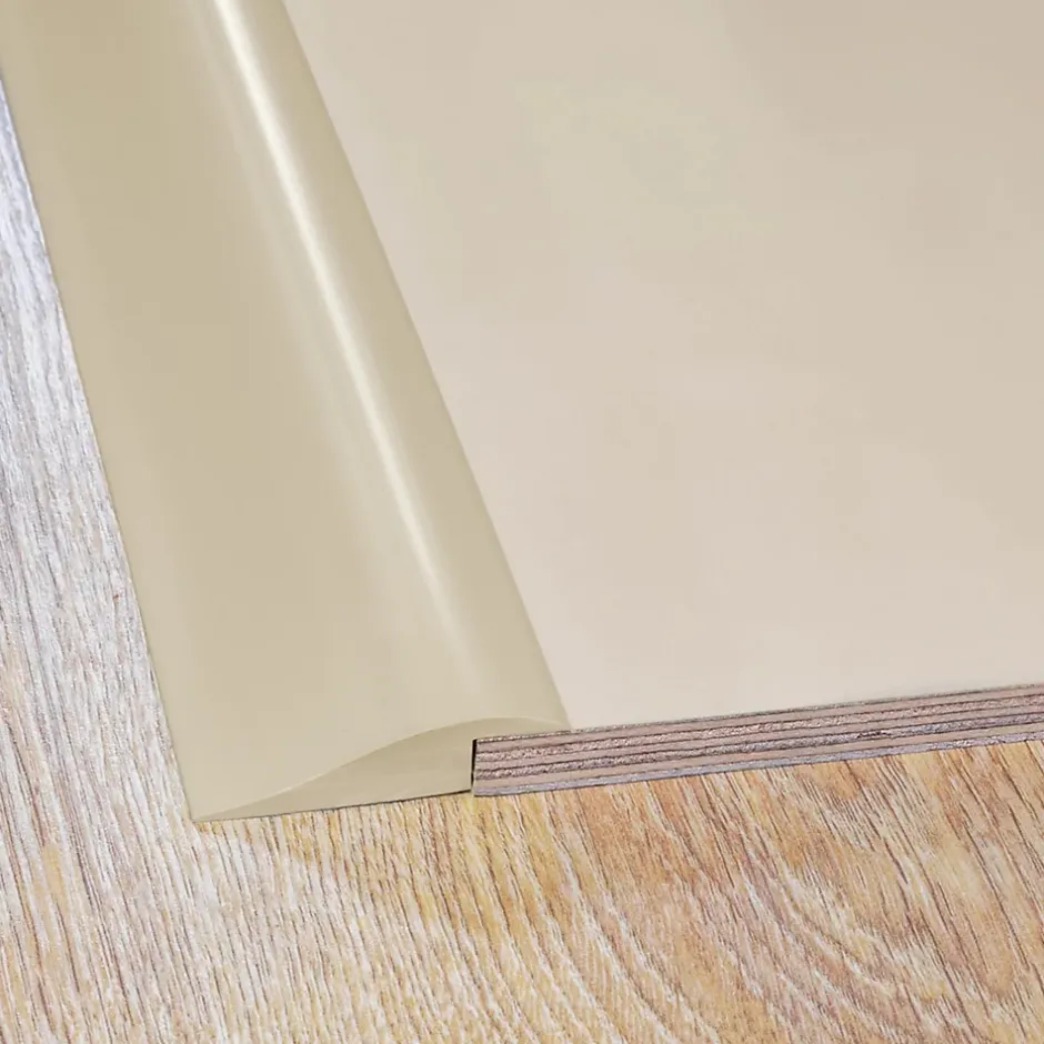 Quest Profil de rampe flexible en PVC pour carrelages, moquettes, beige, 200 cm