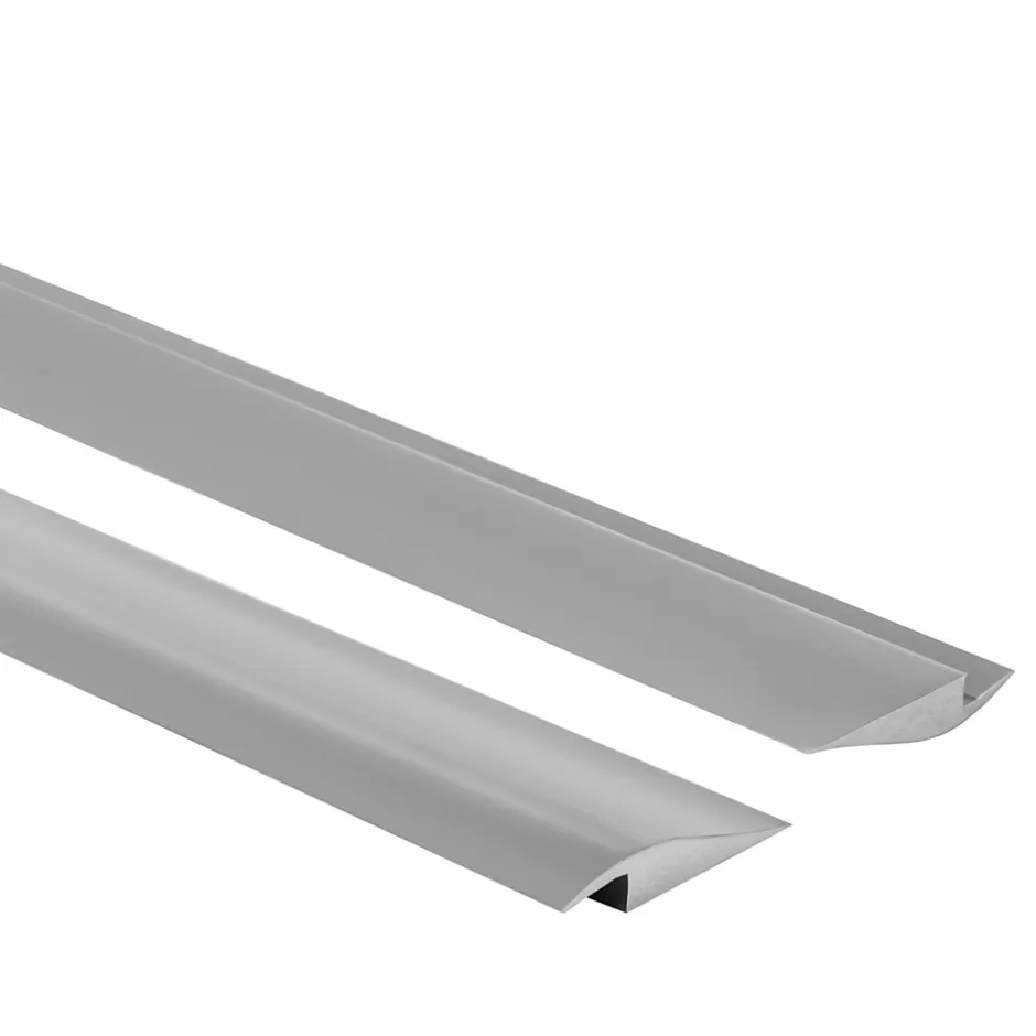 Quest Profil de rampe flexible en PVC pour carrelages, moquettes, gris, 200 cm