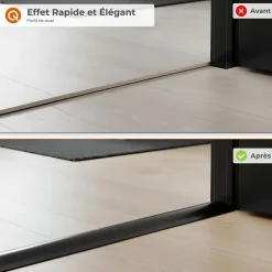 Profil de rampe flexible en PVC pour carrelages, moquettes, brun, 100 cm-Quest Outlet