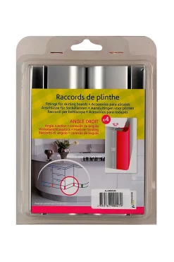 Nordlinger Pro Raccord d'angle droit de plinthe de cuisine Nordlinger 16/19 mm, gris x 4