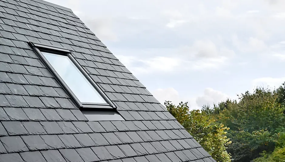 Raccord fenêtre de toit simple sur ardoises EDN CK04 gris-Velux Clearance