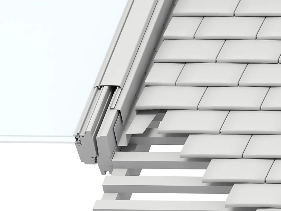 Velux Raccord fenêtre de toit simple sur tuiles plates EDP SK06 gris