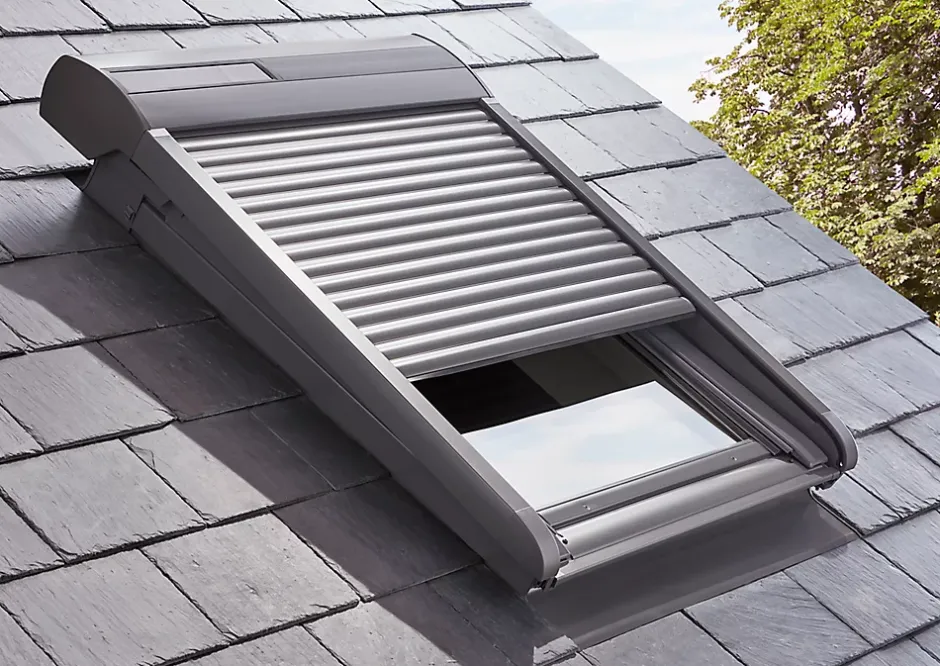 Velux Raccord fenêtre de toit simple sur ardoises EDL MK04 gris