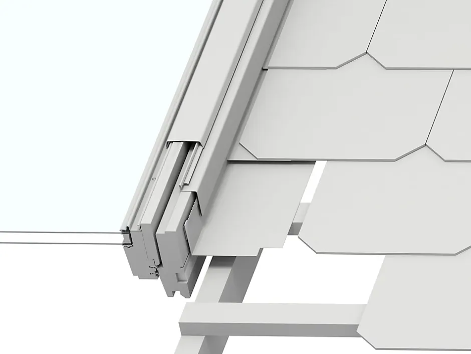 Velux Raccord fenêtre de toit simple sur ardoises EDL UK08 gris