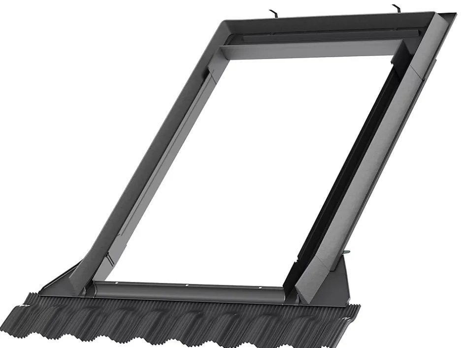 Velux Raccord fenêtre de toit simple sur tuiles EDW UK04 rouge