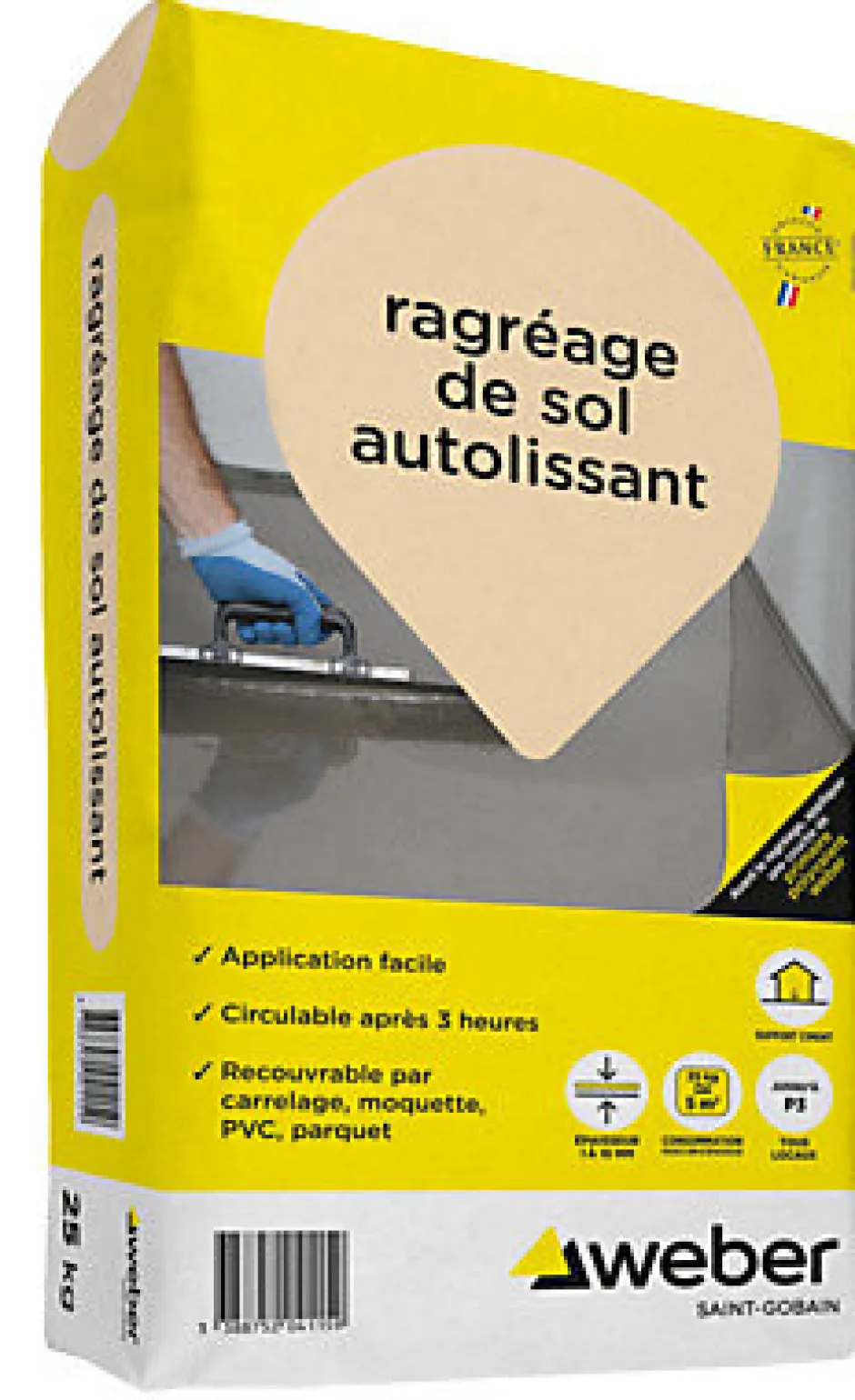 Weber Saint-Gobain Ragréage de sol autolissant Weber 25kg