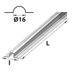 Rail gorge ronde à visser acier ø16 mm x L.2000 x l.58 mm Afbat-Afbat - Tb Industrie Sas Online