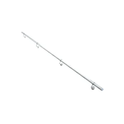 Rampe arrondie pour escalier en acier coloris argent-Fortia