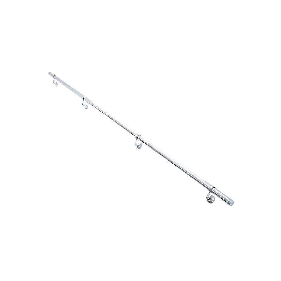 Rampe arrondie pour escalier en acier coloris argent-Fortia