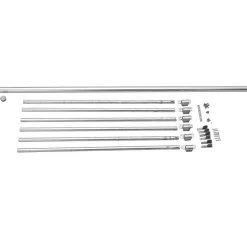 Rampe arrondie pour escalier Stroomi aluminium argent-Fortia New