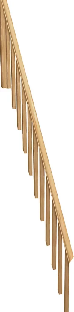 Kordo Rampe balustre rectangle sapin escalier 1/4 tournant