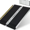 Giantex Rampe Portable en Aluminium pour Fauteuil Roulant Plaque de Transition Surface Antidérapante Autocollants Charge 272 kg