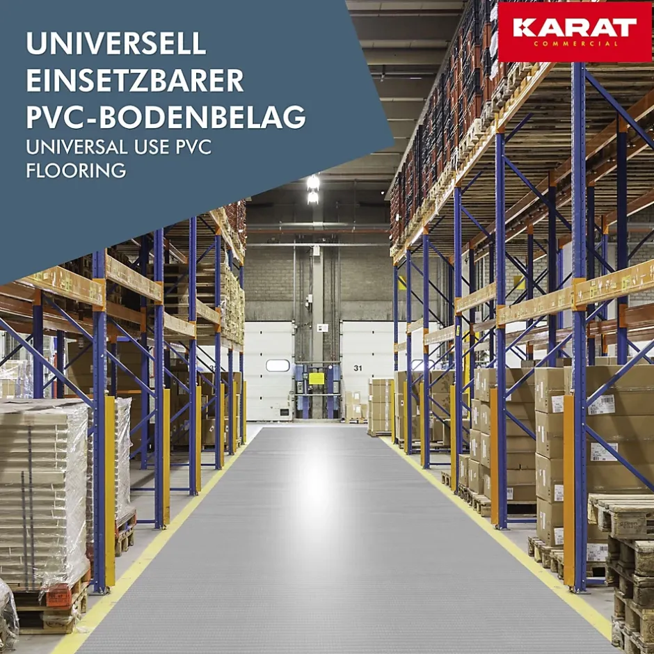 Floordirekt Revetement sur mesure, Gris 120 x 400 cm -