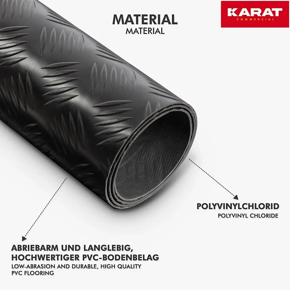 Revetement sur mesure, Noir 120 x 200 cm --Floordirekt New