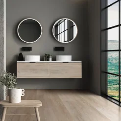 Revêtement de sol à clic en PVC 6,16m²/28 planches 122x18cm marron aspect chêne afterglow-Ml-Design