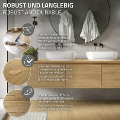 Revêtement de sol autocollant en PVC 2,23m²/16 planches 91,5x15,3cm naturel aspect chêne-Ml-Design Discount