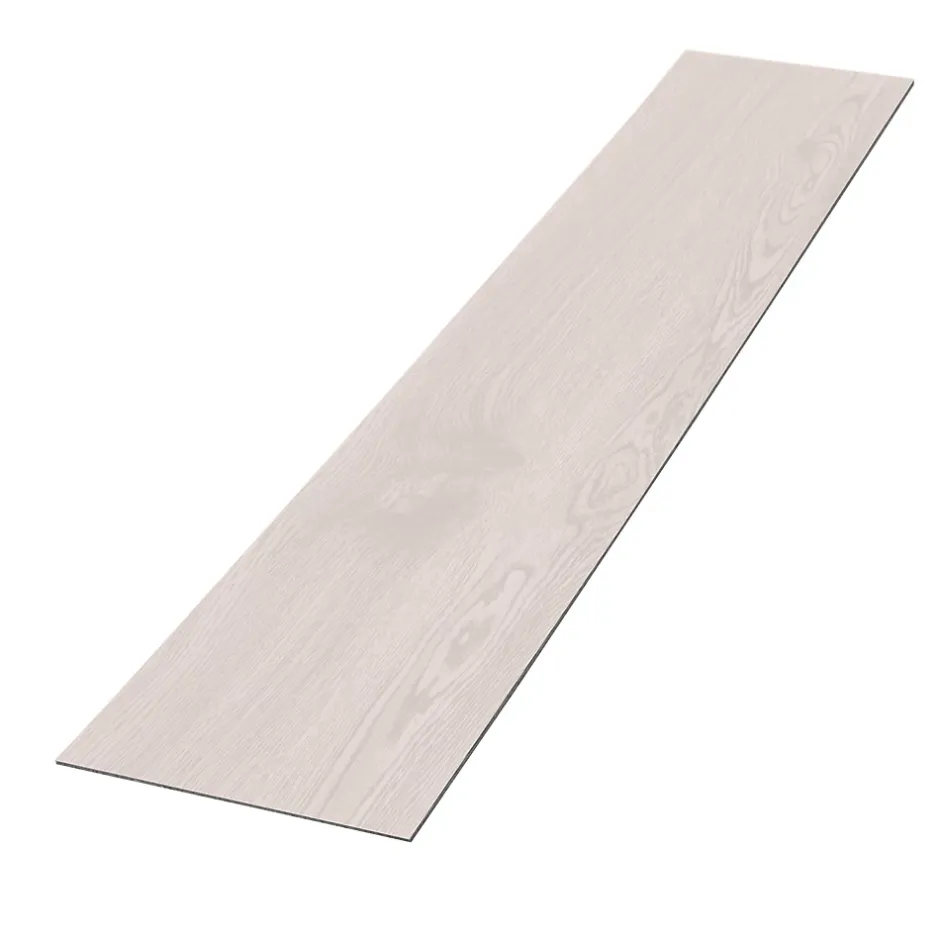 Revêtement de sol autocollant en PVC 6,69m²/48 planches 91,5x15,3cm blanc aspect chêne-Ml-Design Best