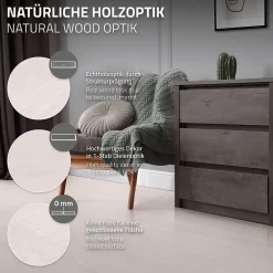 Revêtement de sol autocollant en PVC 6,69m²/48 planches 91,5x15,3cm blanc aspect chêne-Ml-Design Best