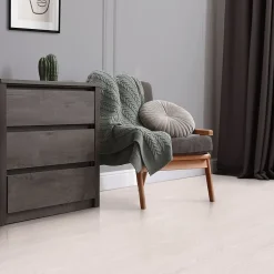 Revêtement de sol autocollant en PVC 6,69m²/48 planches 91,5x15,3cm blanc aspect chêne-Ml-Design Best