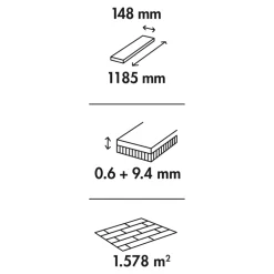Revêtement de sol plaqué chêne finition verni coloris naturel ep 10mm- New