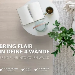 Revêtement de sol sur mesure Atlantic Pure Oak 009S 100 x 250 cm --Floordirekt Hot