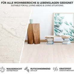 Revêtement de sol sur mesure Atlantic Pure Oak 009S 100 x 300 cm --Floordirekt Online