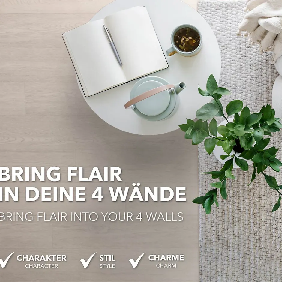 Revêtement de sol sur mesure Atlantic Pure Oak 009S 100 x 300 cm --Floordirekt Online