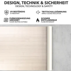 Revêtement de sol sur mesure Atlantic Pure Oak 009S 100 x 500 cm --Floordirekt Online