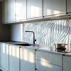 Revêtement Mural PVC 50x50 cm Motif Zébré 4 pièces-Wallfluent Best