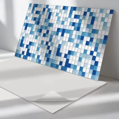 Revêtement Mural PVC 100x50 cm Motif Marbre Naturel 1 pièce-Wallfluent New