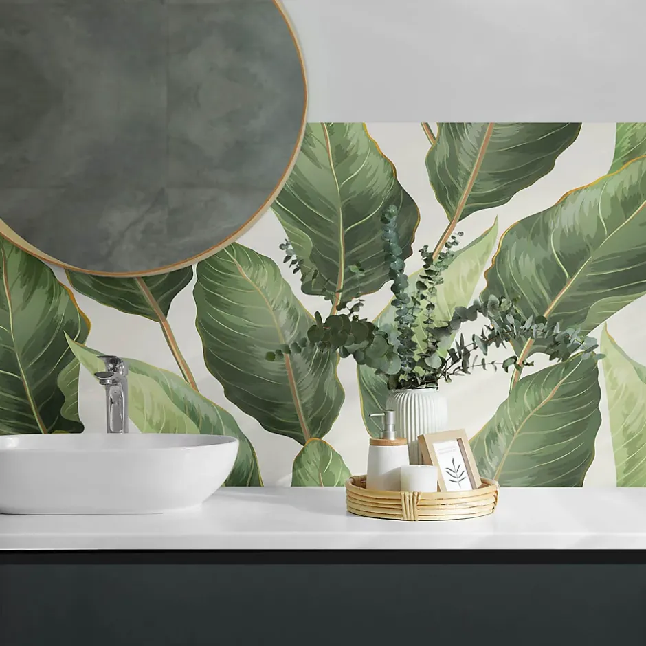 Revêtement Mural PVC 120x60 cm Texture Du Béton Brut 1 pièce-Wallfluent