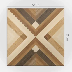 Revêtement Mural PVC 50x50 cm Motif Géométrique À Carreaux 4 pièces-Wallfluent Best