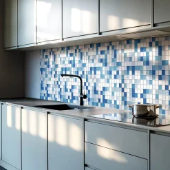 Revêtement Mural PVC 120x60 cm Motif Marbre Naturel 1 pièce-Wallfluent Clearance