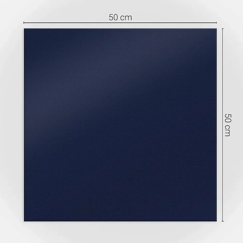 Revêtement Mural PVC 50x50 cm Couleur : Bleu Marine Foncé 4 pièces-Wallfluent Online