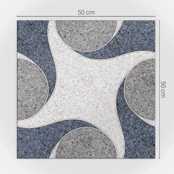 Wallfluent Revêtement Mural PVC 50x50 cm Motif De Mosaïque Abstrait 4 pièces