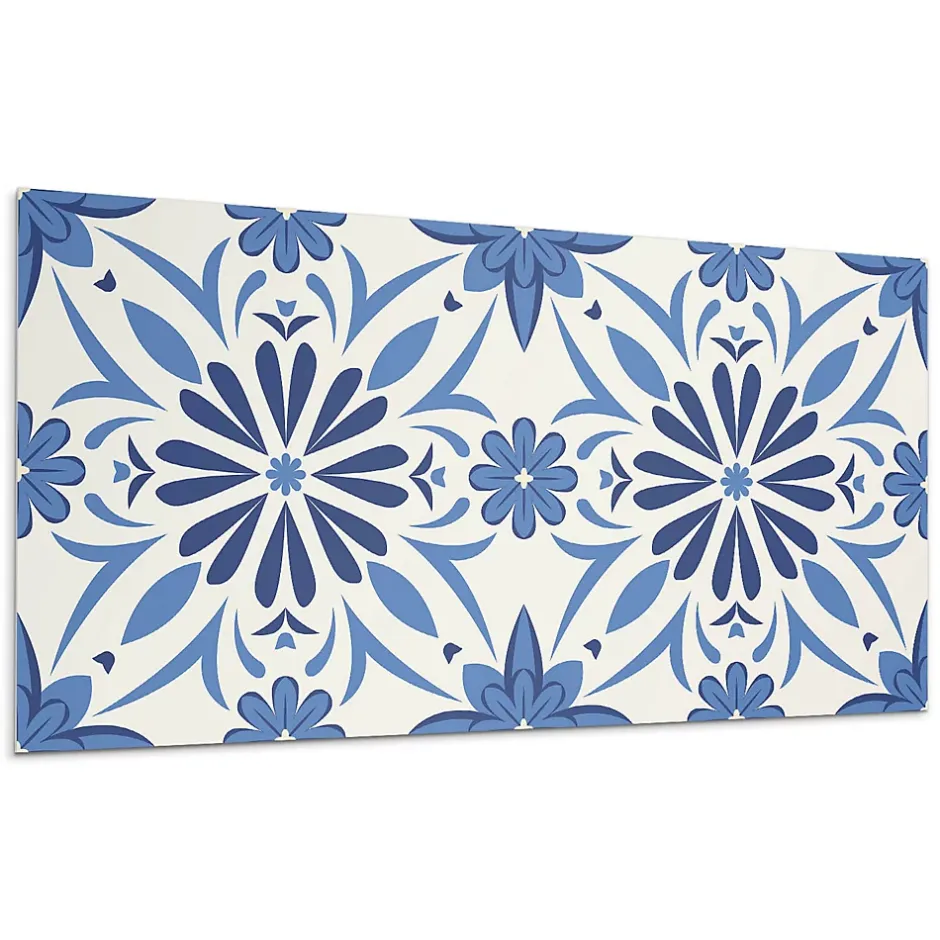 Wallfluent Revêtement Mural PVC 120x60 cm Motifs Végétaux En Carreaux 1 pièce