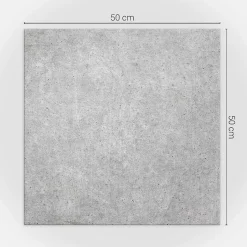 Wallfluent Revêtement Mural PVC 50x50 cm Texture Du Béton Brut 4 pièces