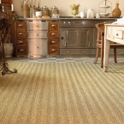 Revêtement sol Jonc mer sous-couche latex à chevrons 4m Balsan