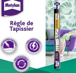 Règle de tapissier en métal L.58.5 x l.6.7 cm-Metylan Best