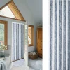 Morel Rideau de porte chenille Florence Gris Blanc - 120 x 220 cm -