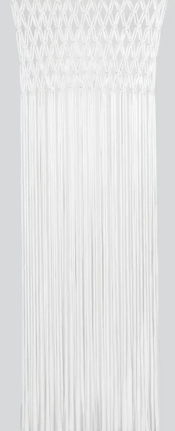 Rideau de porte macramé bohème blanc L.200 x l.90cm-Jardiline Best