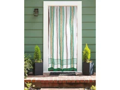 Rideau de porte moustiquaire en toile multicolore Vert 140 x 225 cm --Morel Sale