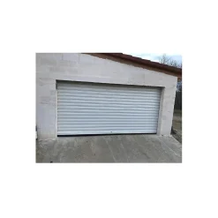 4M Rideau Métallique Blanc RAL9010 Motorisé 220V Lames Pleines 9/10ème L5500 H5000 PREMIUM