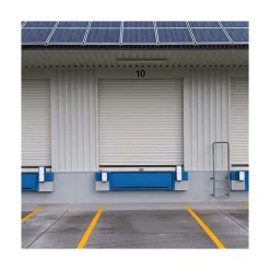 Rideau Métallique Blanc RAL9010 Motorisé 380V Lames Pleines 9/10ème L11000 H4500-4M Best