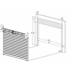 Rideau Métallique Galvanisé Manuel Lames Pleines 7/10ème L3000 H3000 CLASSIC-4M New
