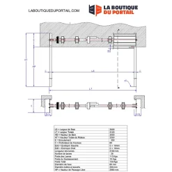 Rideau Métallique Galvanisé Manuel Lames Pleines 7/10ème L3000 H3000 CLASSIC-4M New