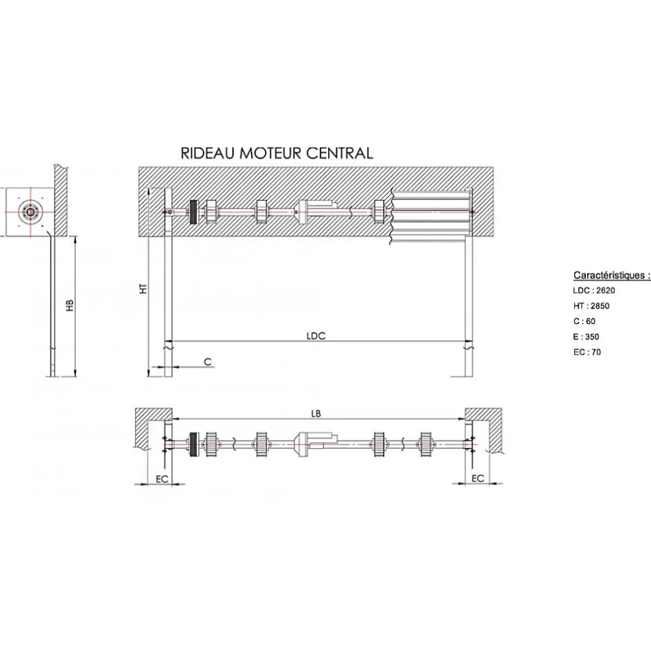 4M Rideau Métallique Galvanisé Motorisé 220V Lames Pleines 7/10ème L2500 H2500 CLASSIC
