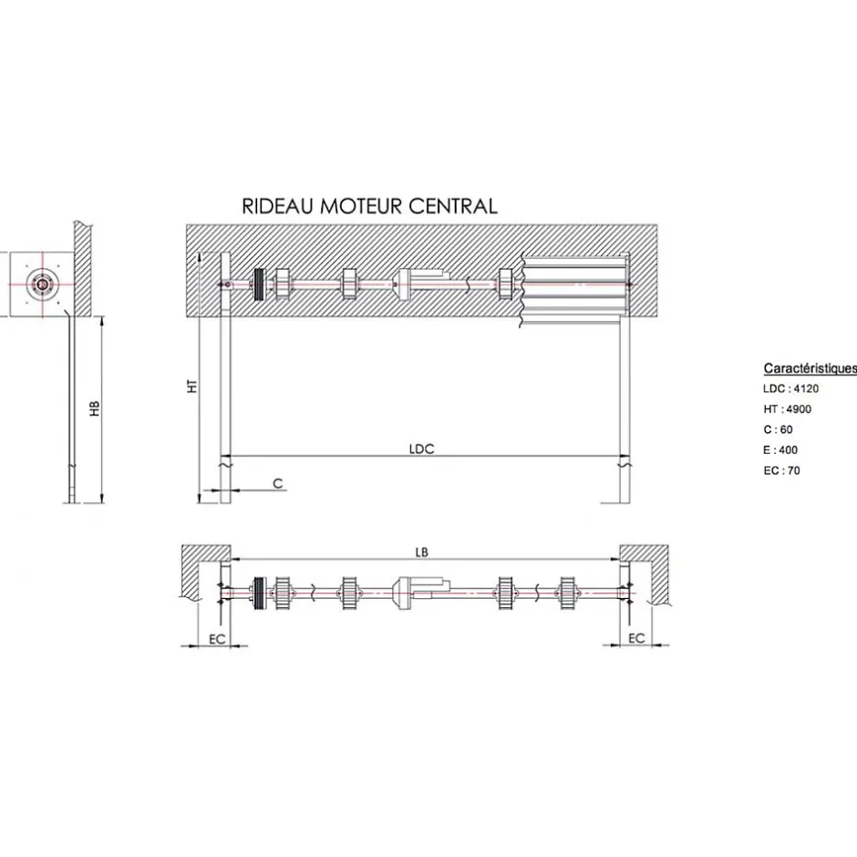 4M Rideau Métallique Galvanisé Motorisé 220V Lames Pleines 7/10ème L4000 H4500 PREMIUM