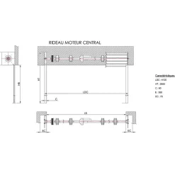 Rideau Métallique Galvanisé Motorisé 220V Lames Pleines 7/10ème L4000 H2500 CLASSIC-4M Outlet