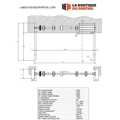4M Rideau Métallique Galvanisé Motorisé 220V Lames Pleines 7/10ème L3000 H3000 CLASSIC BOX